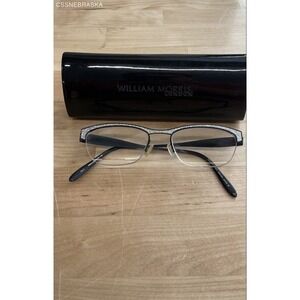 William Morris London Women's Eyeglasses‎ Black Silver Glitter WM4102 Sz 51